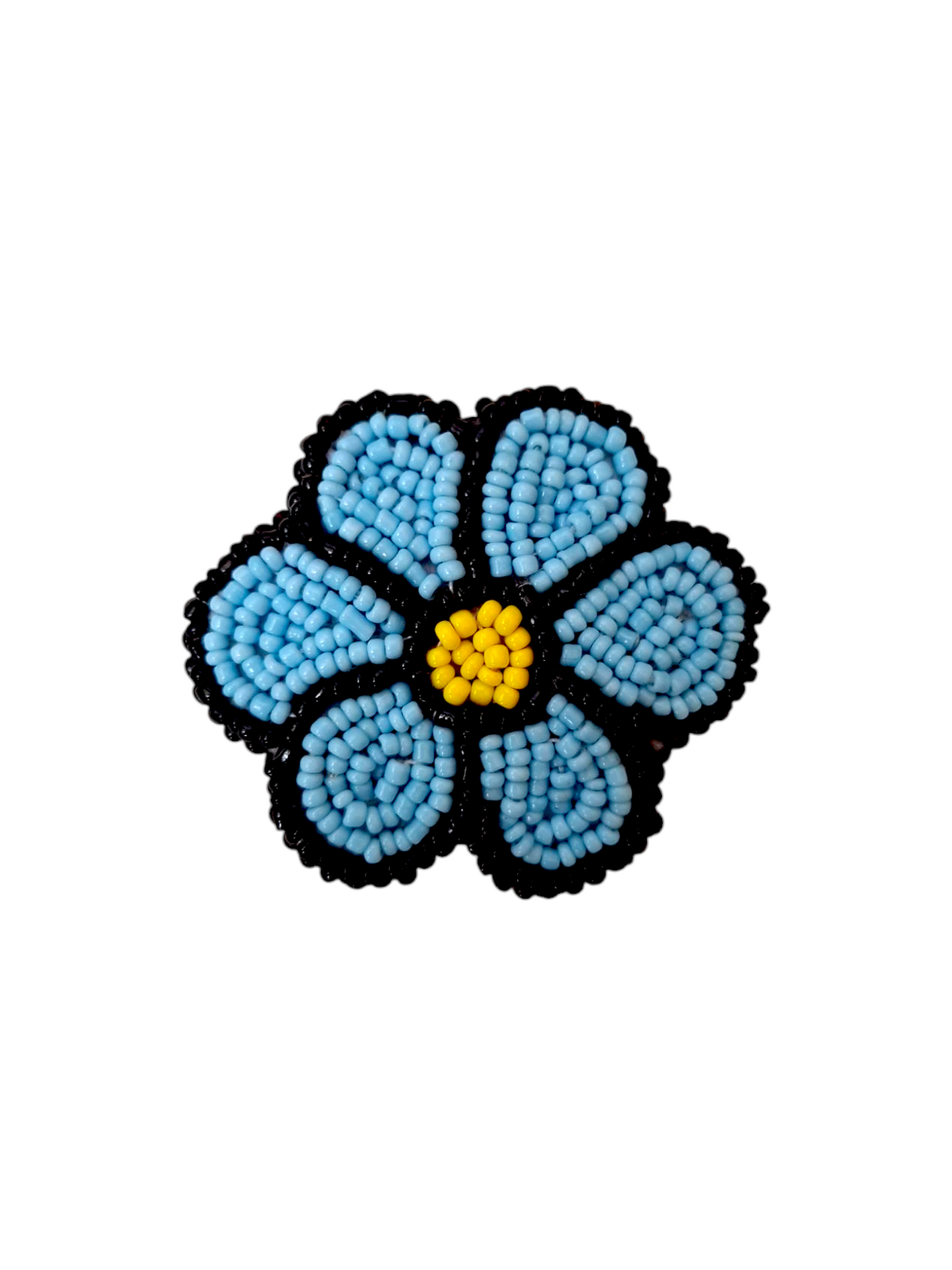 Broche de flor azul