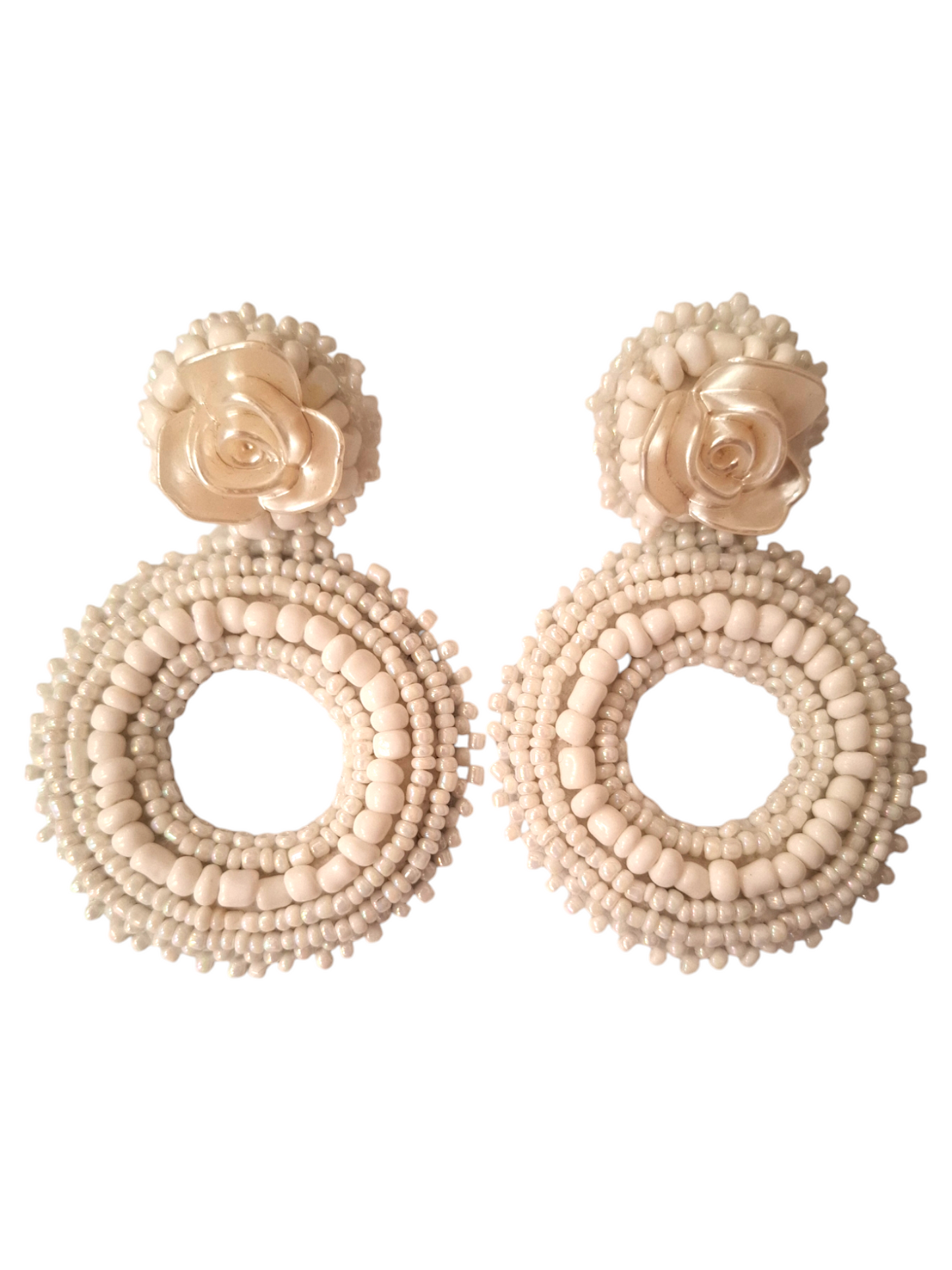 Aura Hoops Flowers Earrings