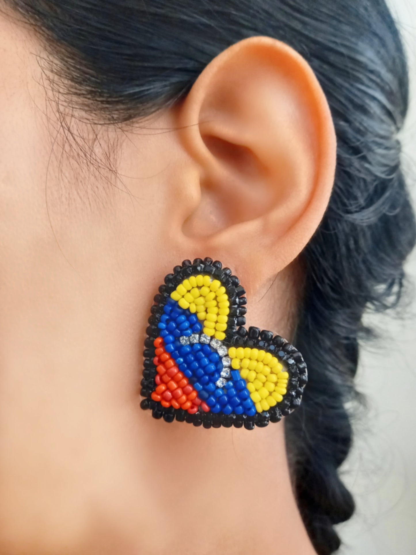 Pendientes de corazones de Venezuela