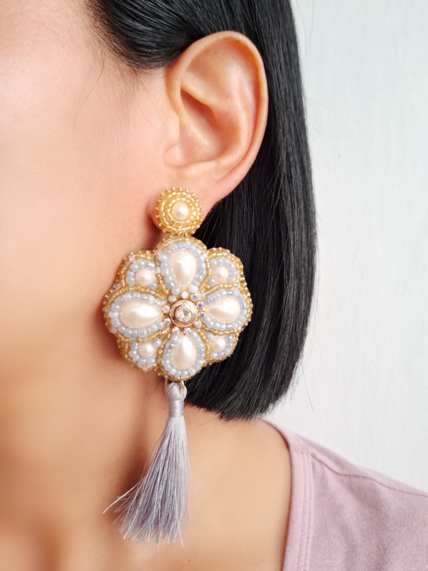 Pendientes de magnolia