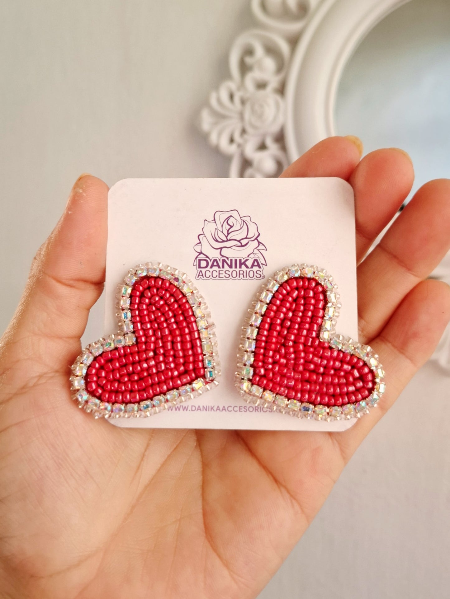 Pendientes de corazones de París