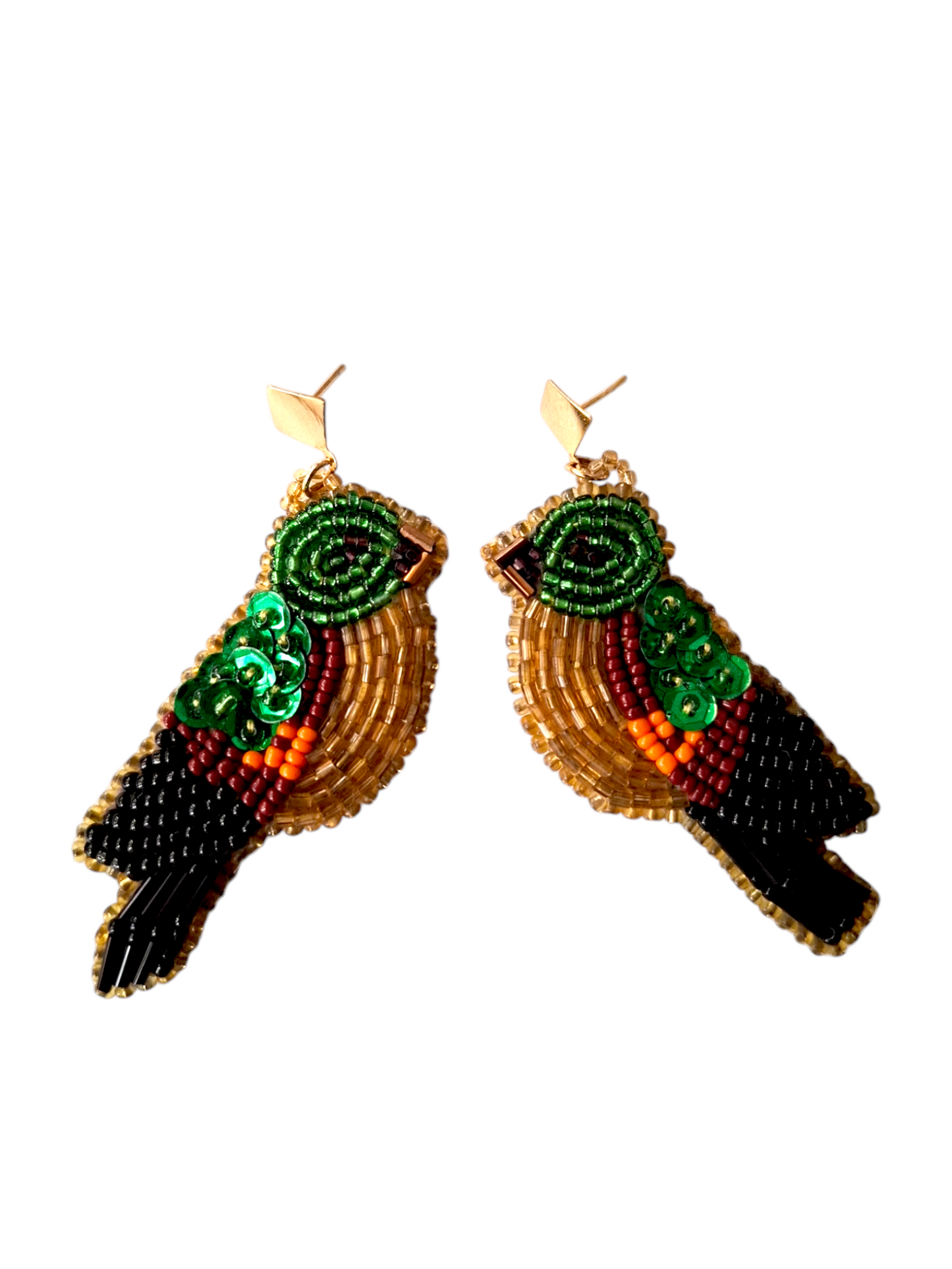 Pendientes de pájaros primaverales
