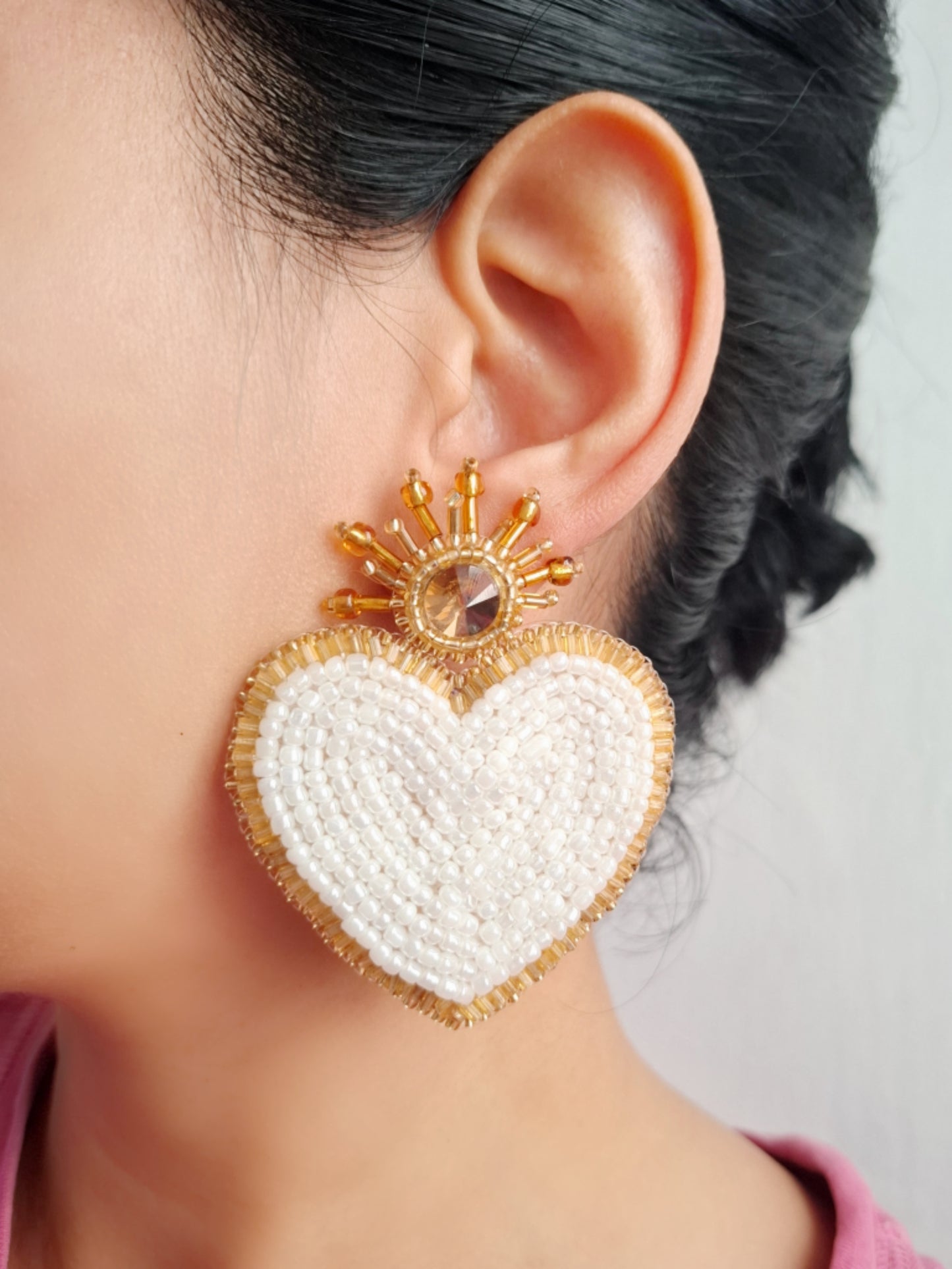 Pendientes de corazones de Venus