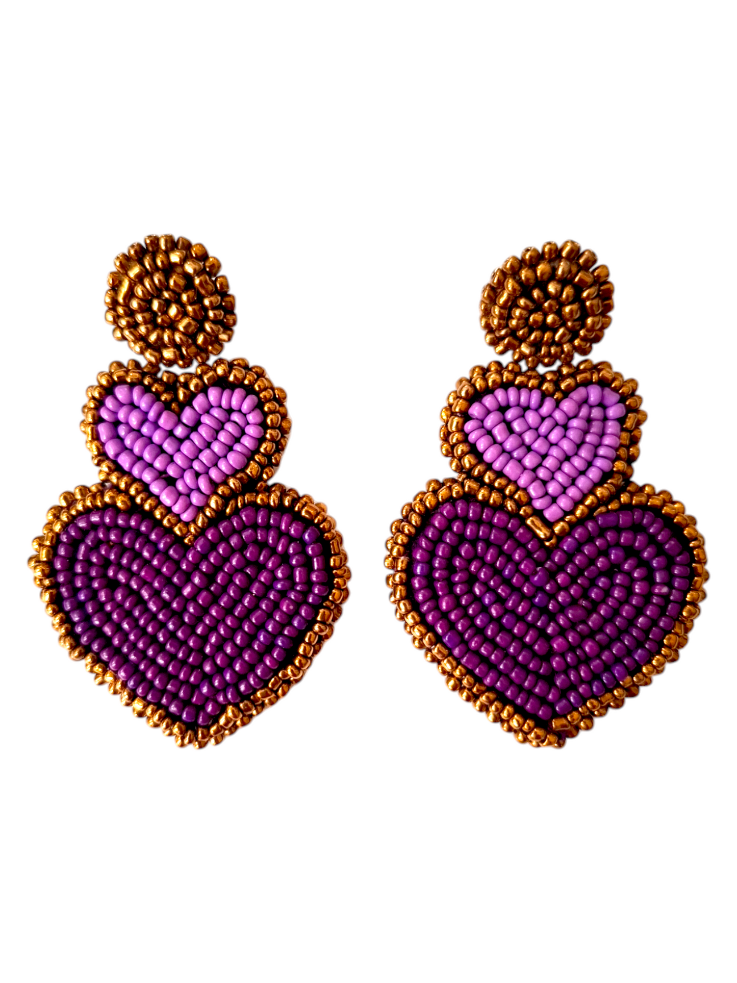 Pendientes de corazones de Amanda