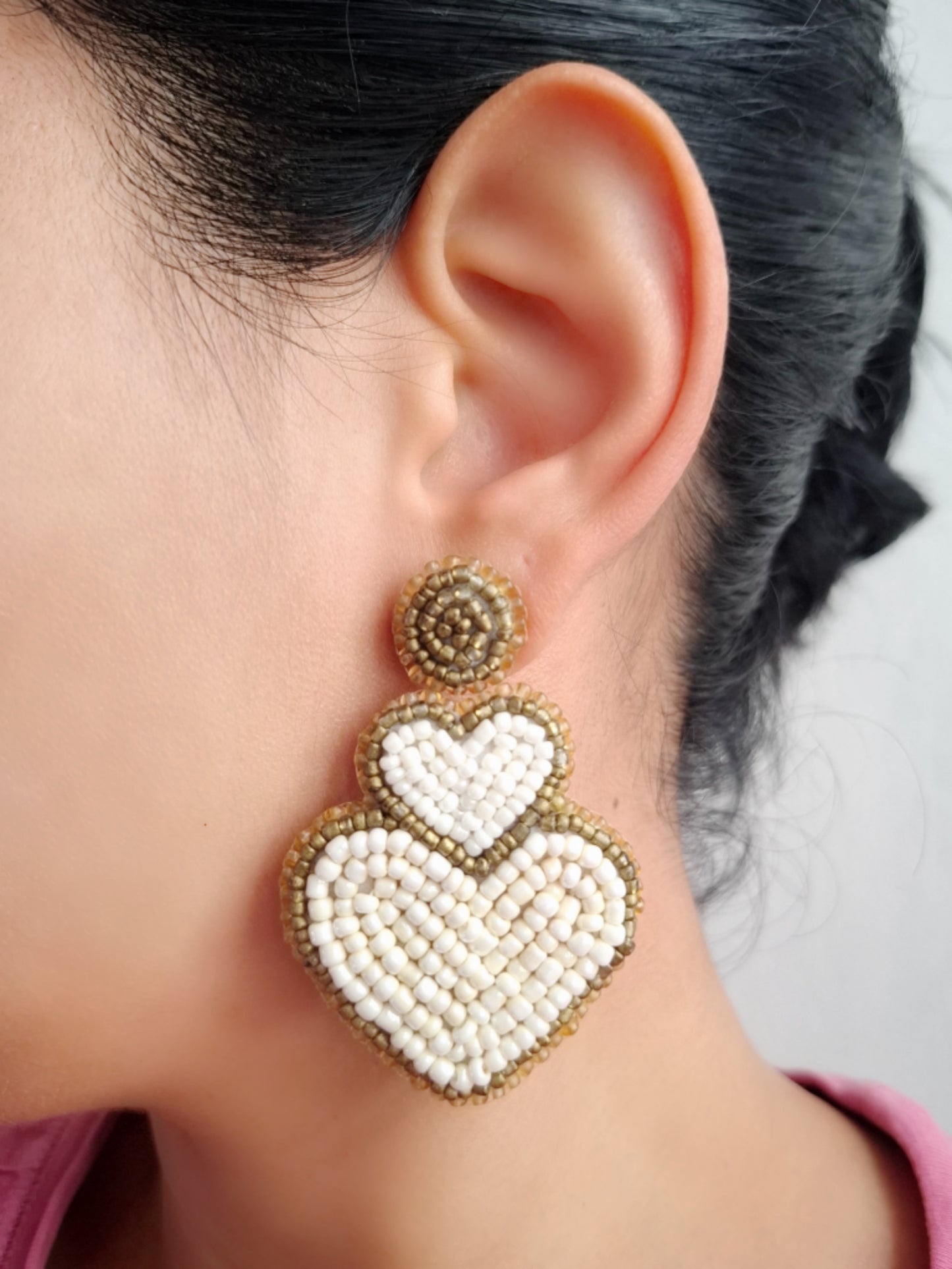 Pendientes de corazones de Amanda