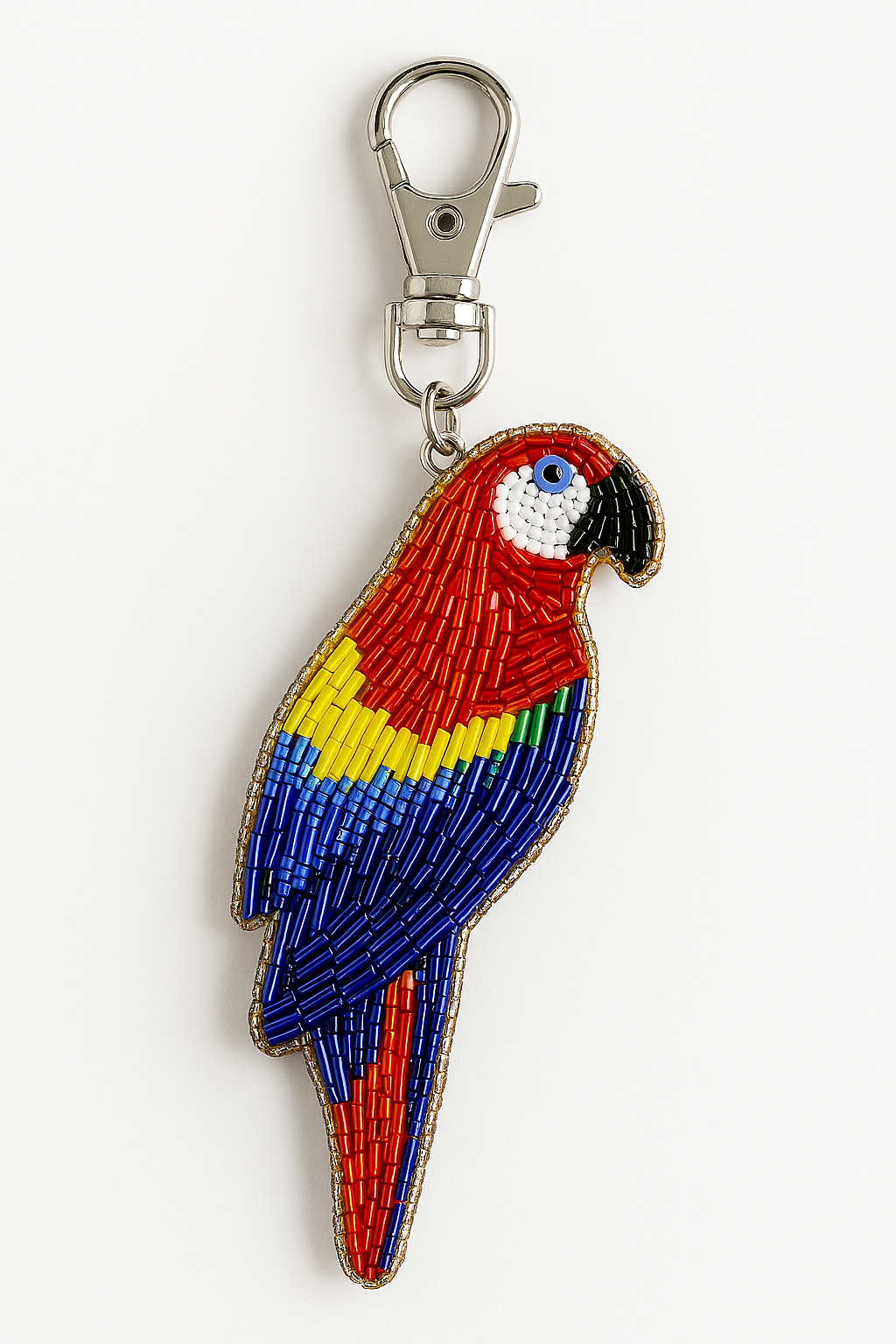 Colgante para bolso con forma de loro