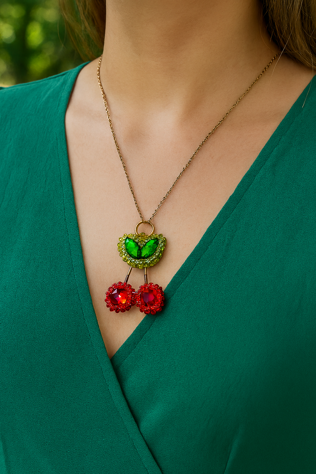 Collar de cerezas