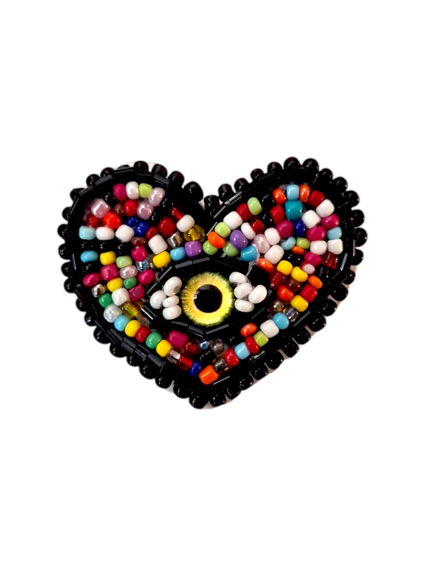 Broche de corazón con ojo