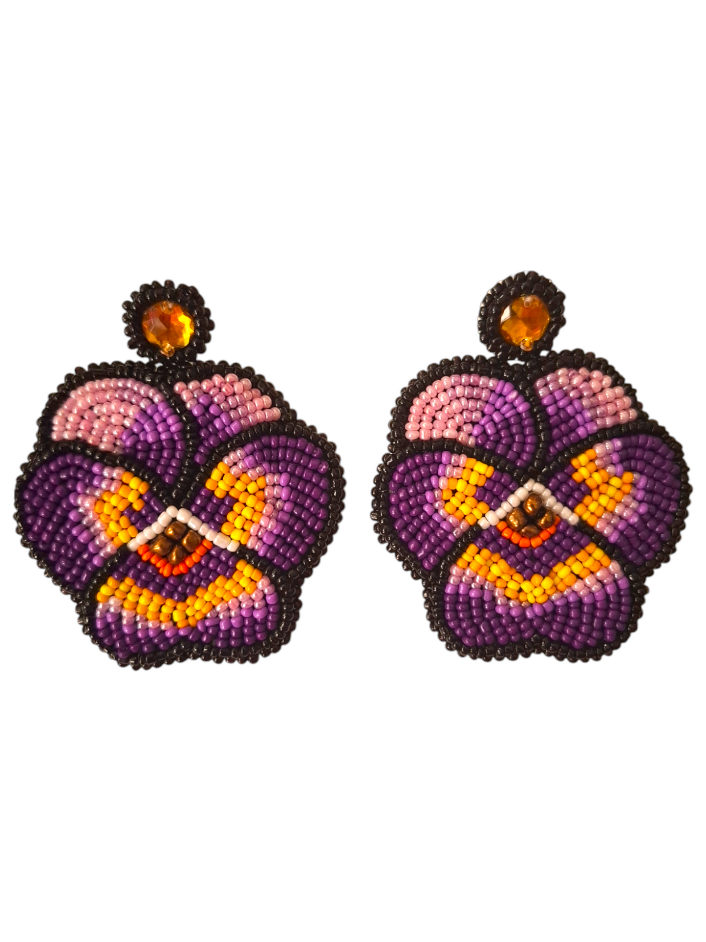 Pendientes de orquídeas grandes