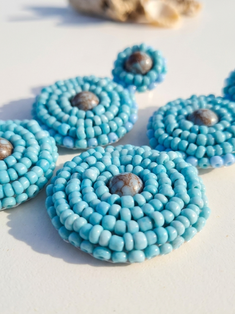 Turquoise Moon Summer Earrings