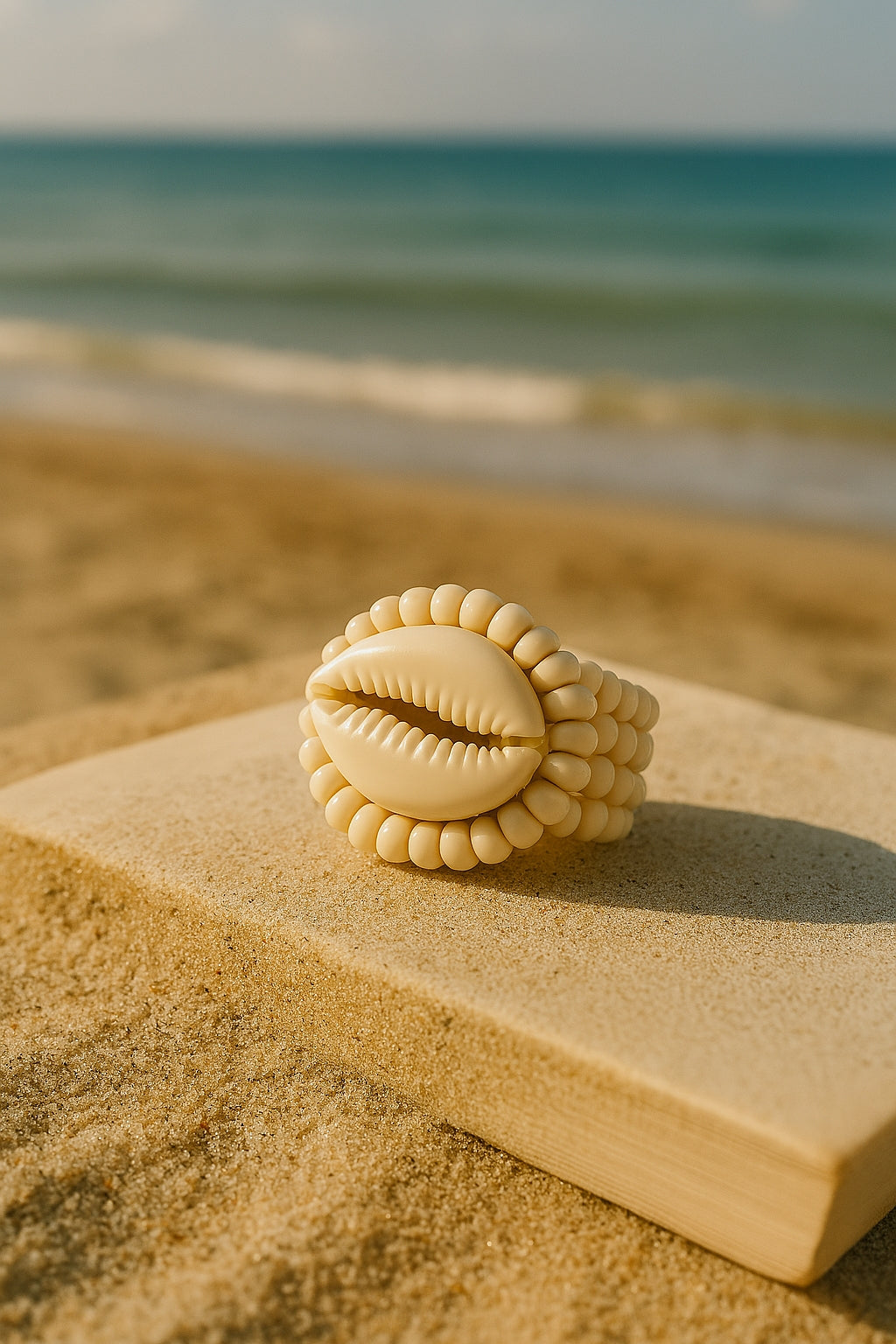 Anillo de concha marina