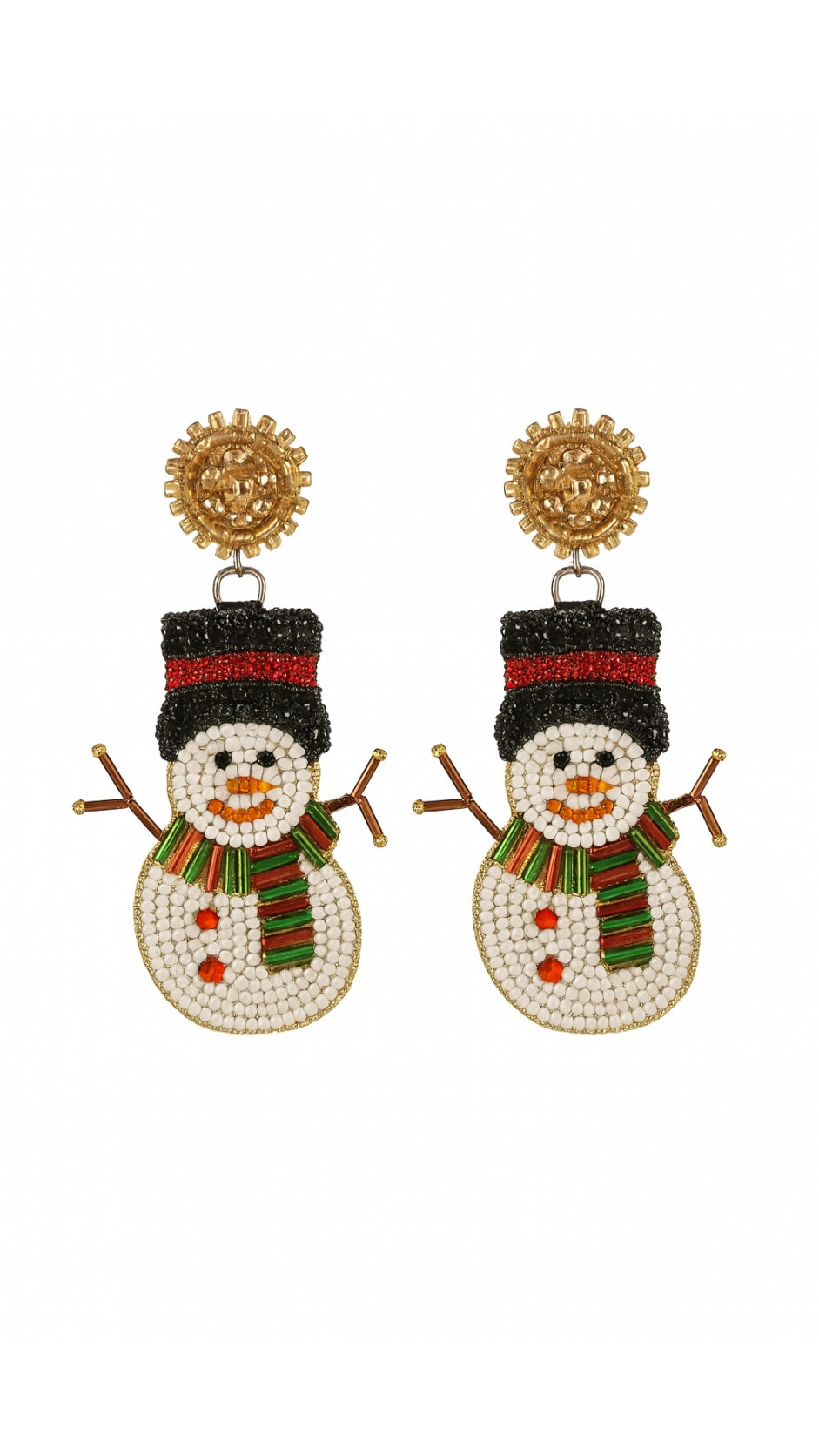 Pendientes de muñeco de nieve