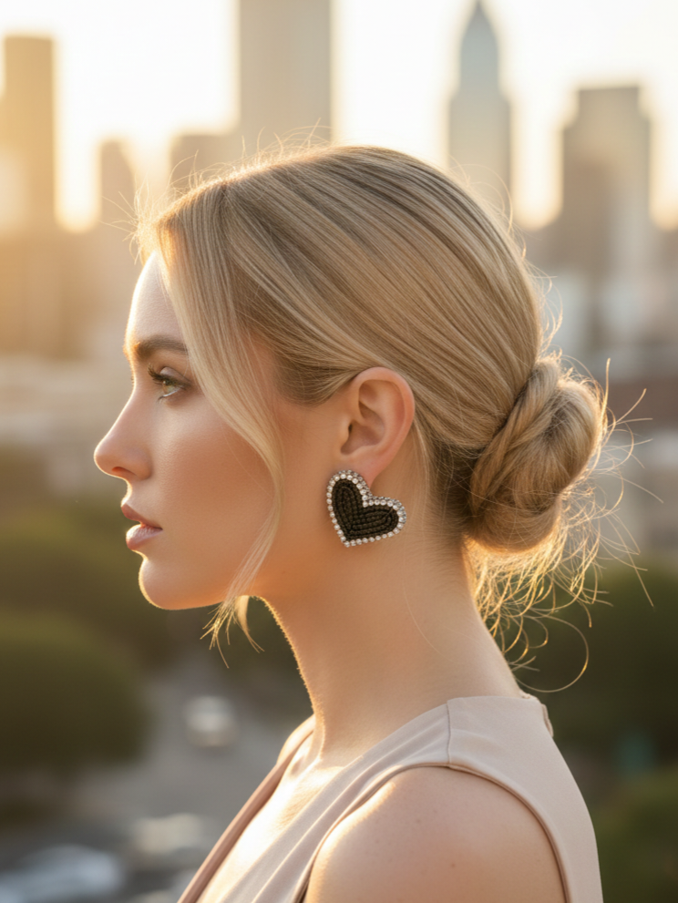 Pendientes de corazones de París