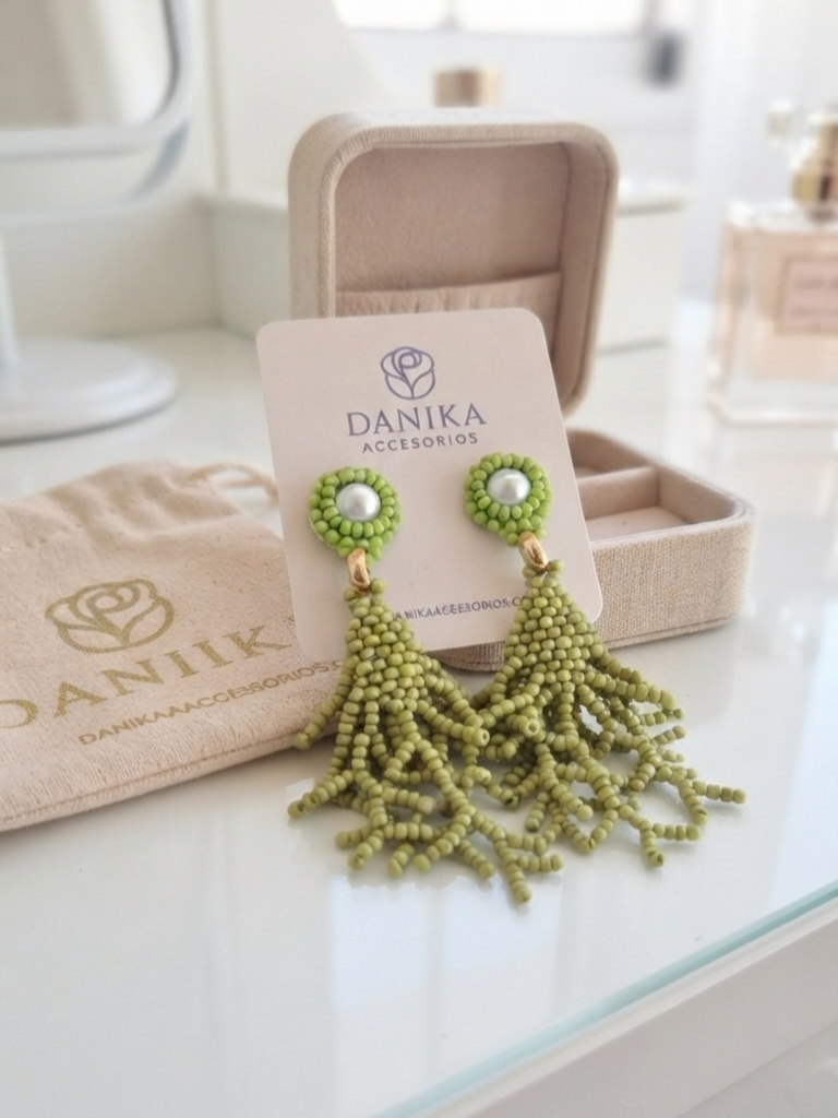 Pendientes de Perlas Corales.