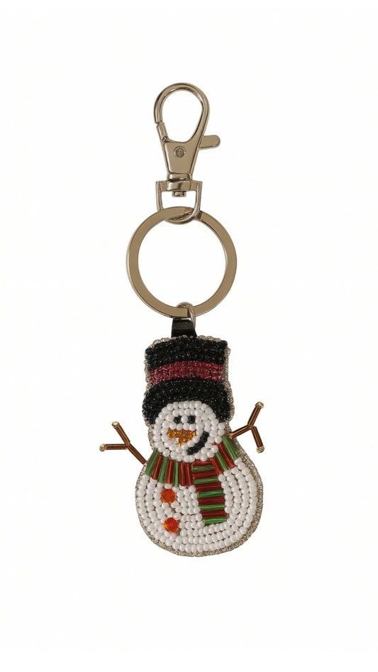 Colgante para bolso con forma de muñeco de nieve