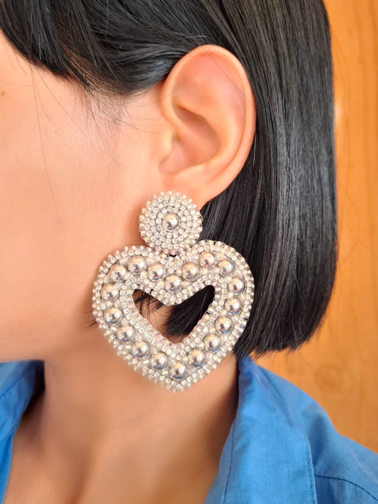 Pendientes Corazones Plata