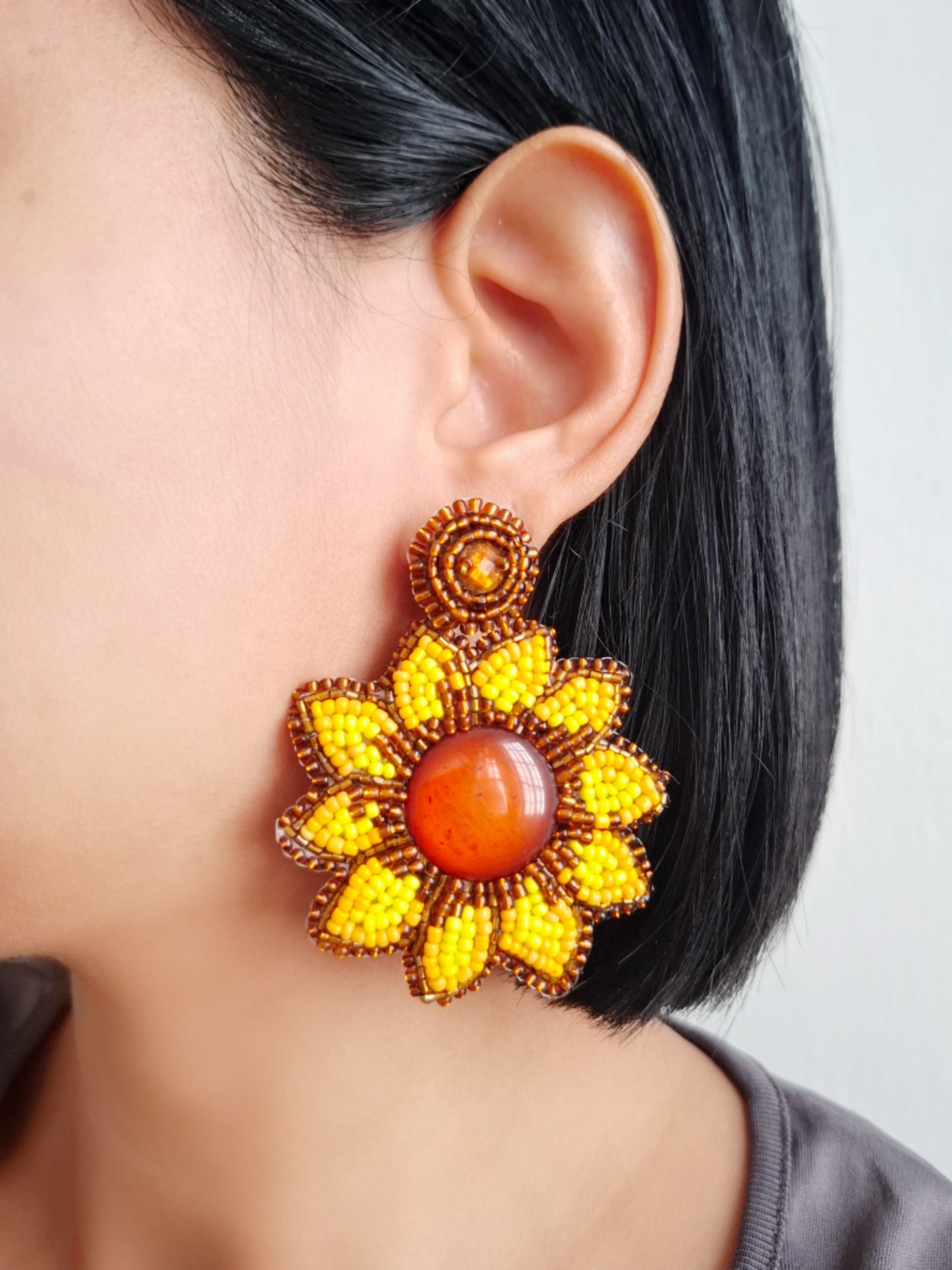 Pendientes Girasoles