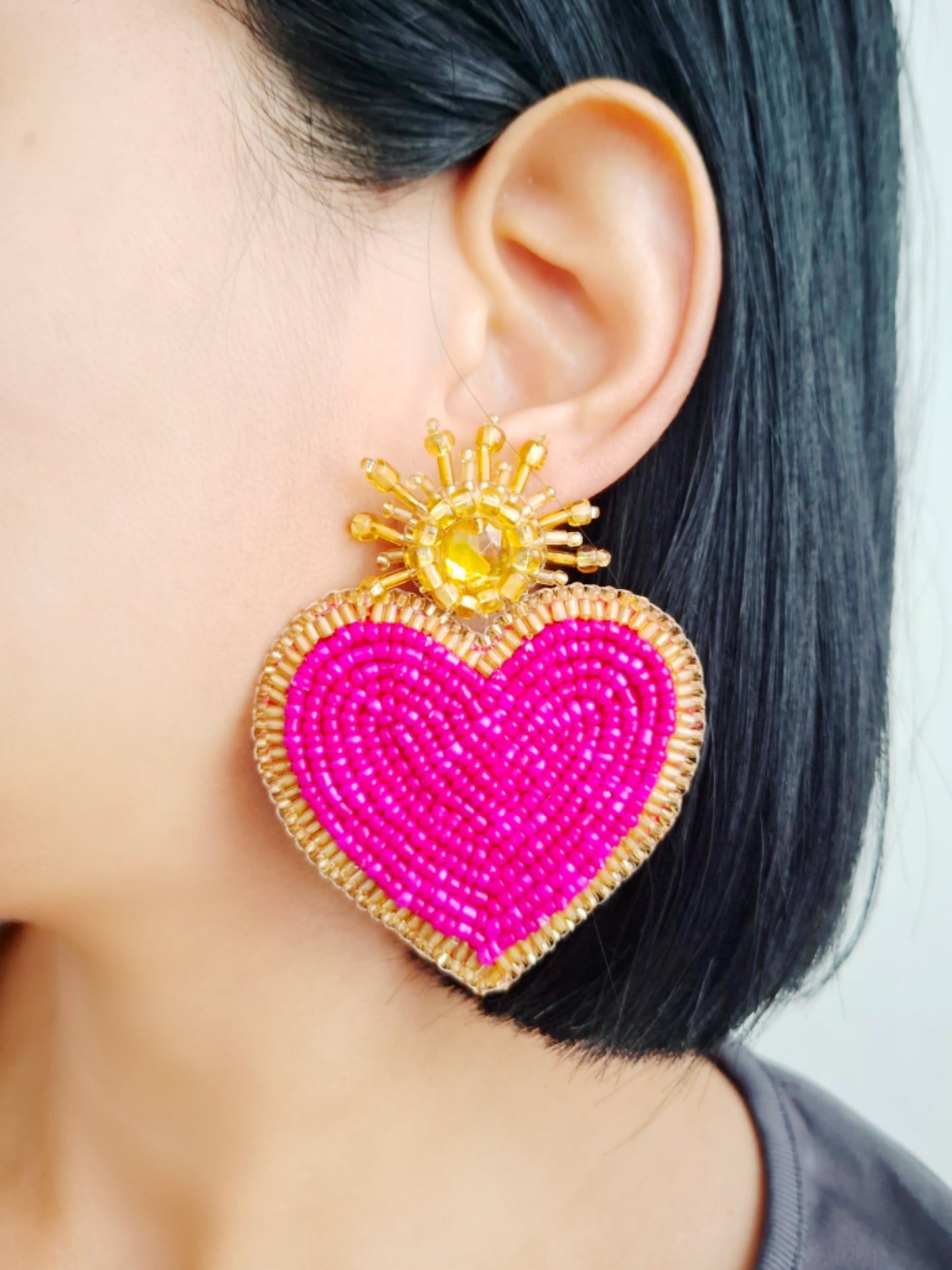 Pendientes de corazones de Venus