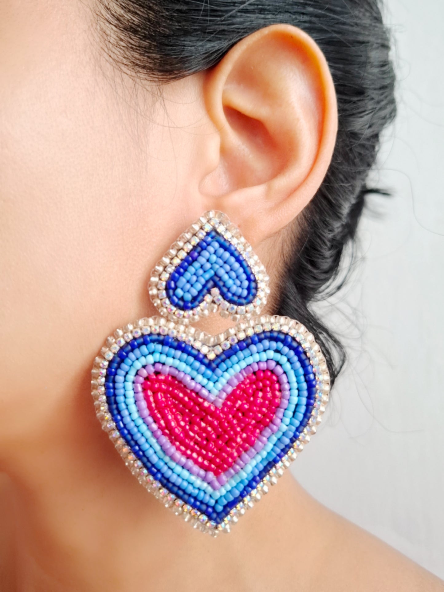 Watercolor Hearts Earrings