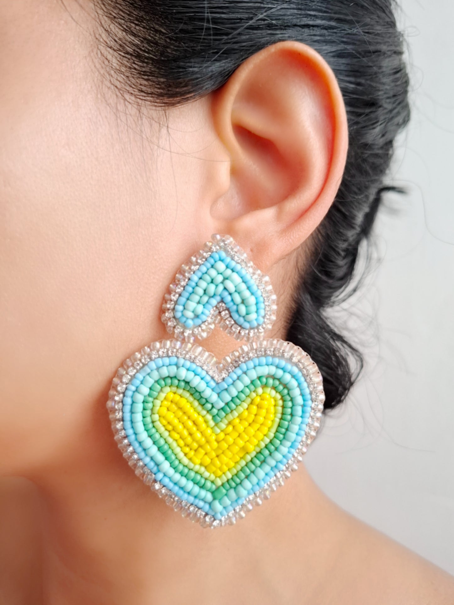 Pendientes Corazones de Acuarela