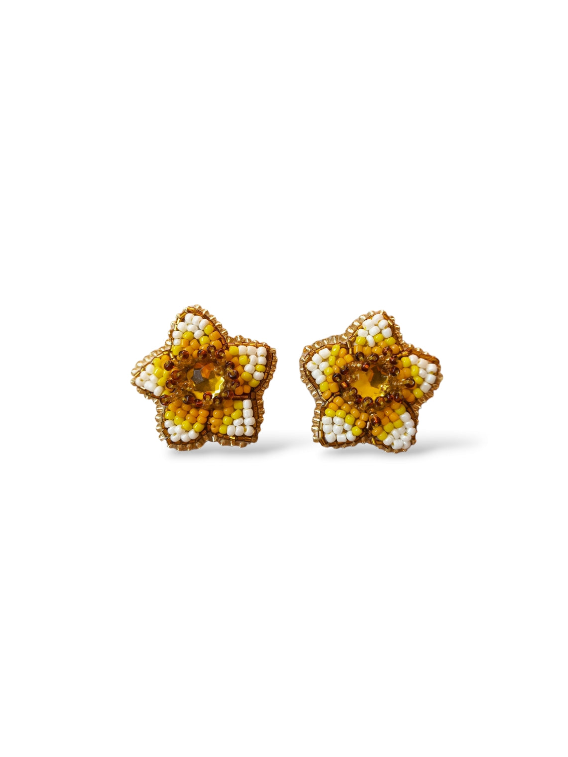 Pendientes de flores de zinnia