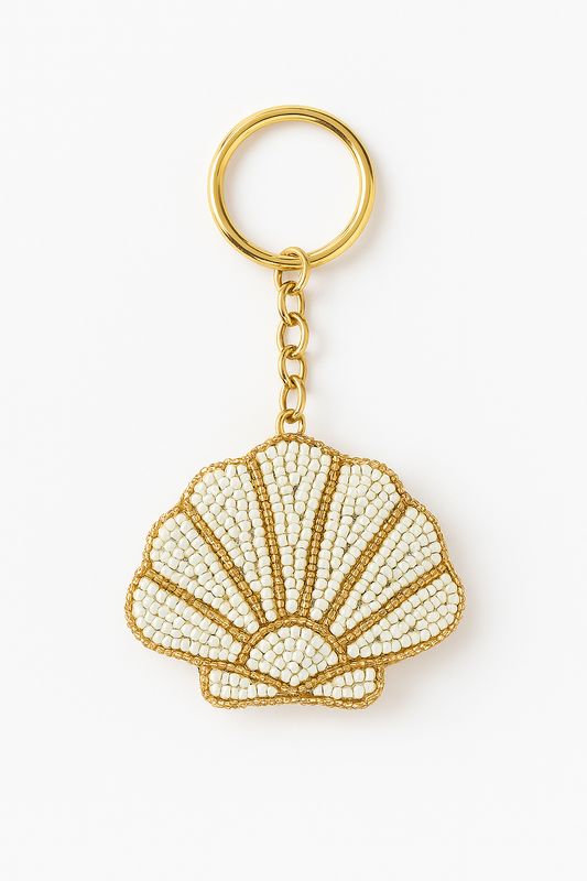 Charm para bolso con forma de concha marina