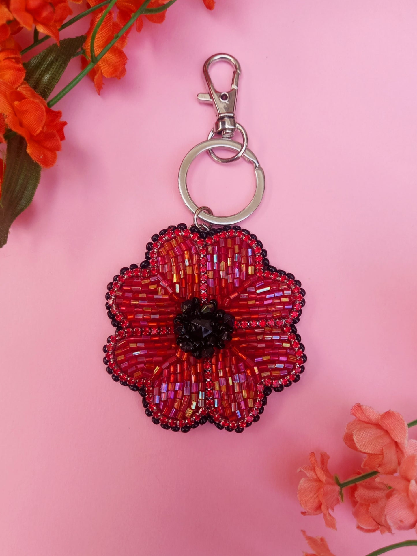 Anemone Flower Keychain