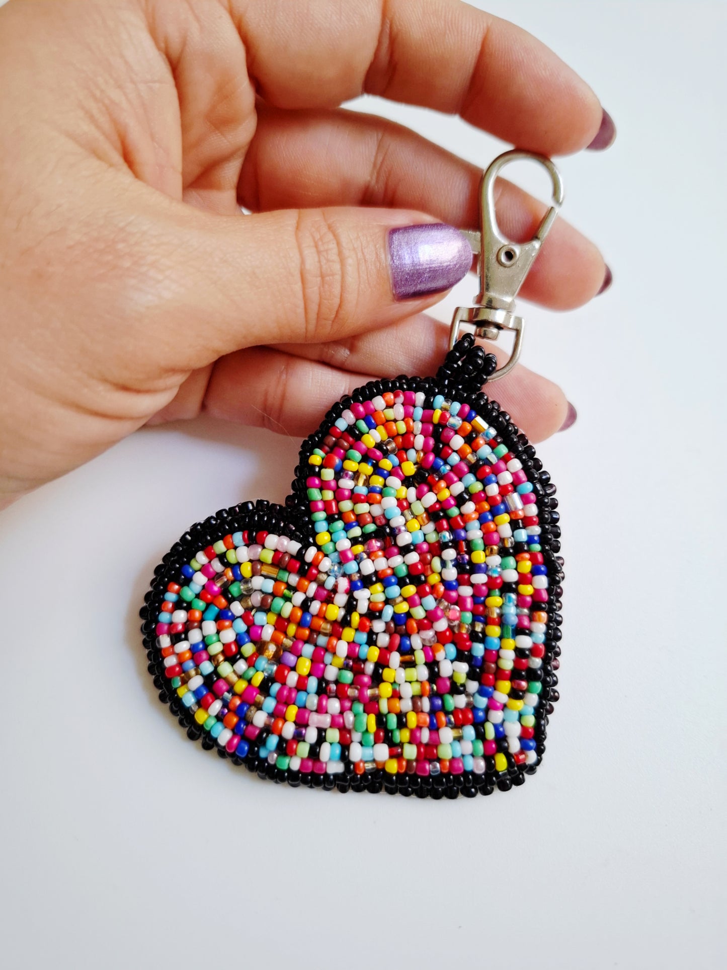 Confeti Heart Keychain