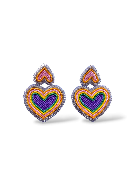 Pendientes Corazones de Acuarela