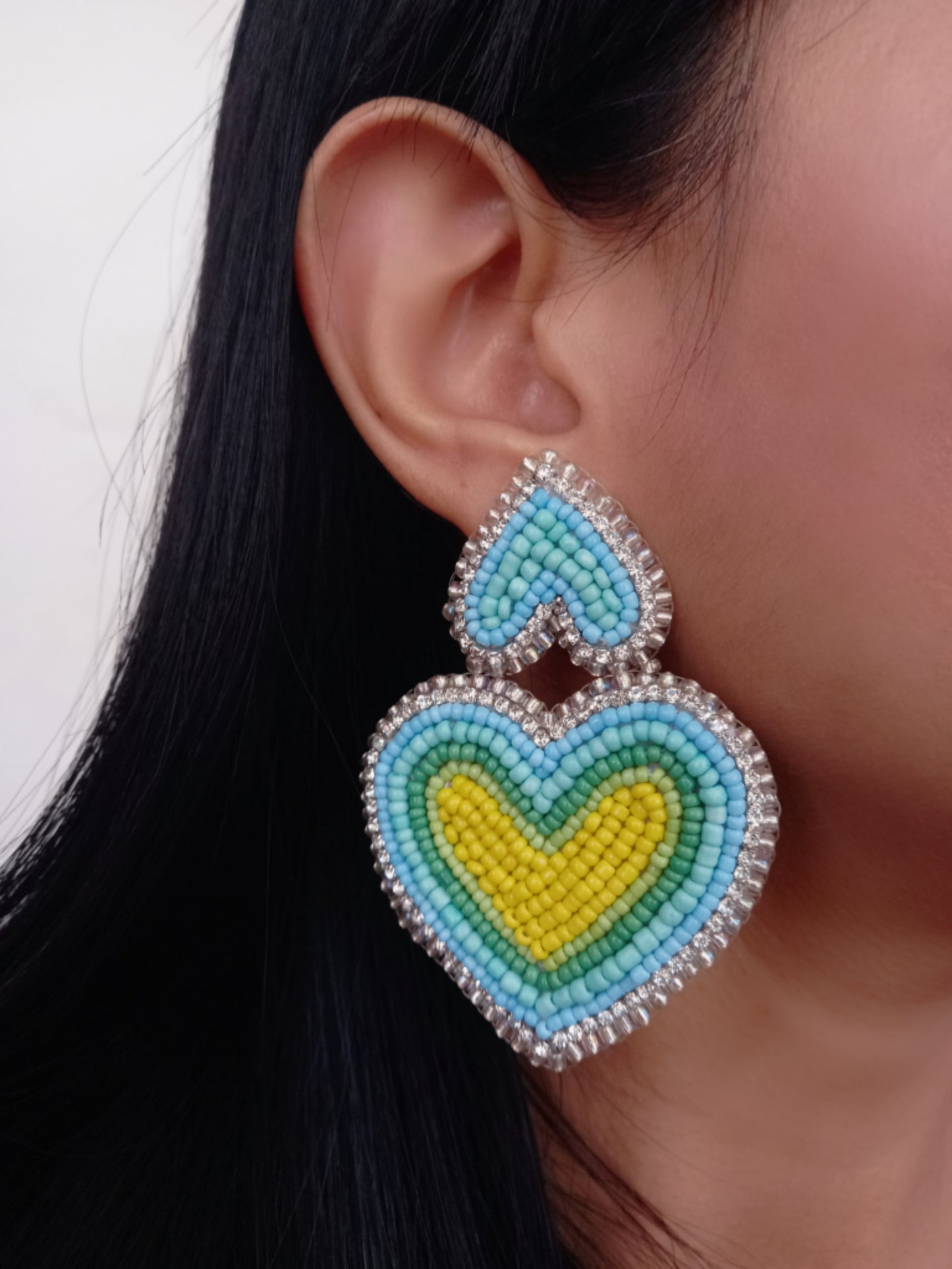 Watercolor Hearts Earrings