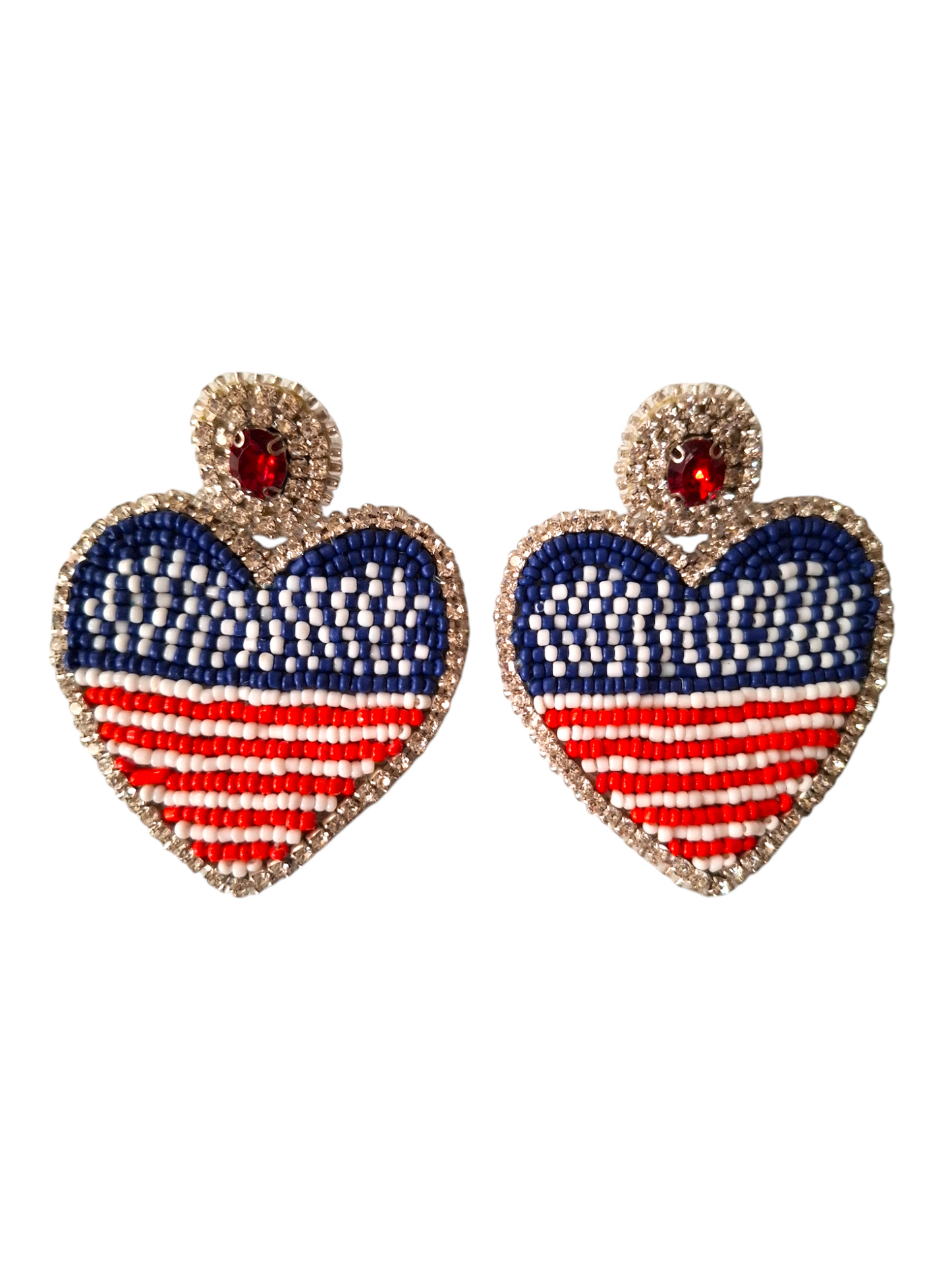 Pendientes de corazones americanos