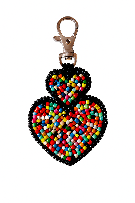 Charm para bolso con forma de corazón