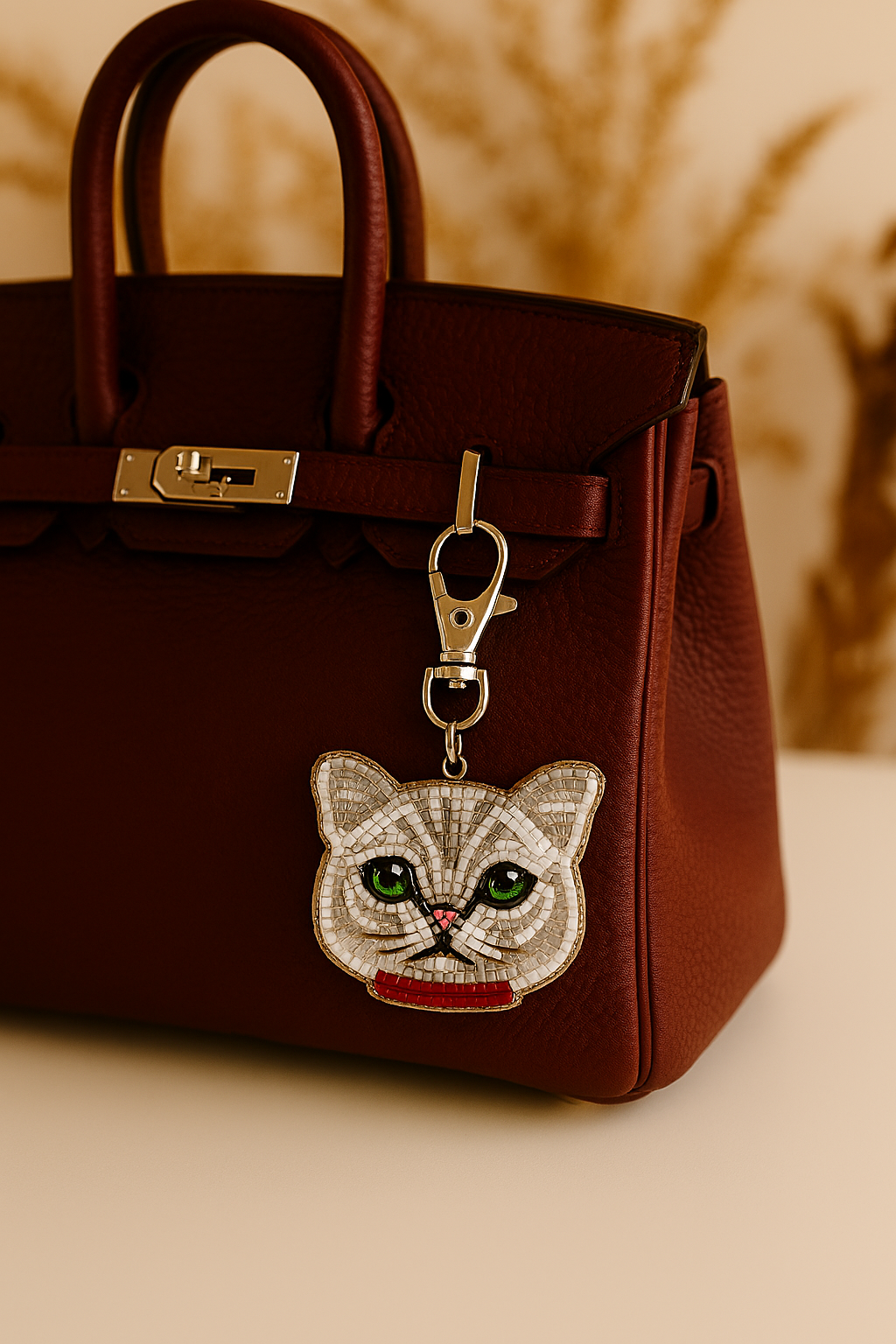 Colgante para bolso con diseño de gato