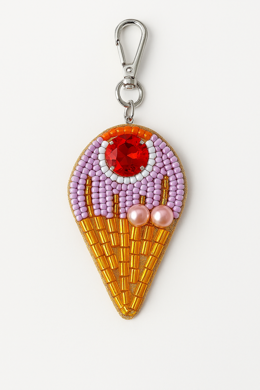 Colgante para bolso con forma de cono de helado