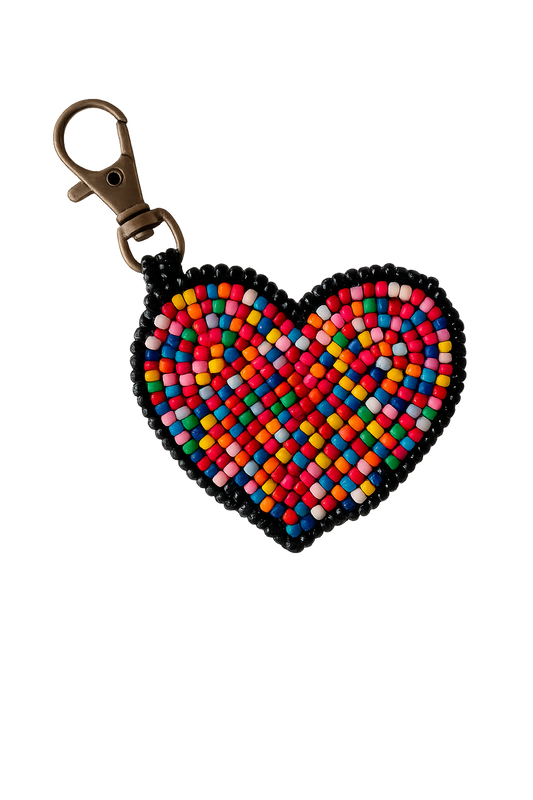 Confeti Heart Bag Charm