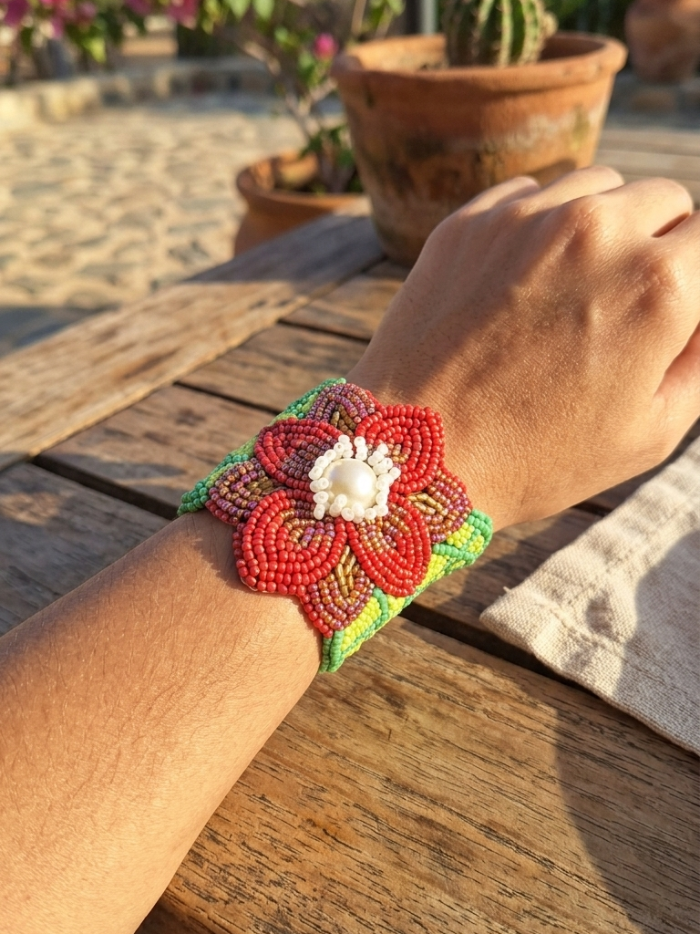 Brazalete con flor Flor de Verano