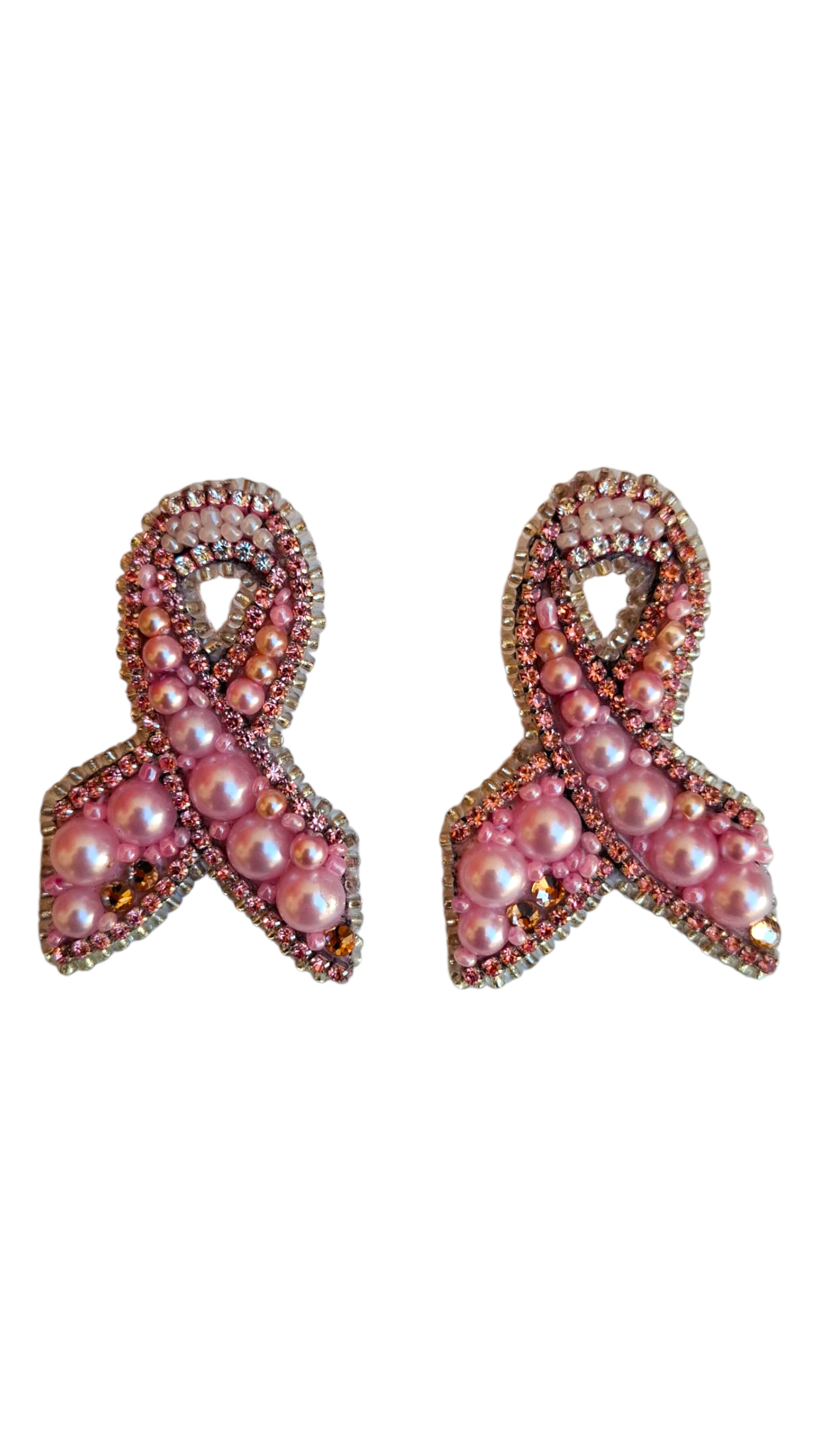 Pendientes de Lazo Rosa