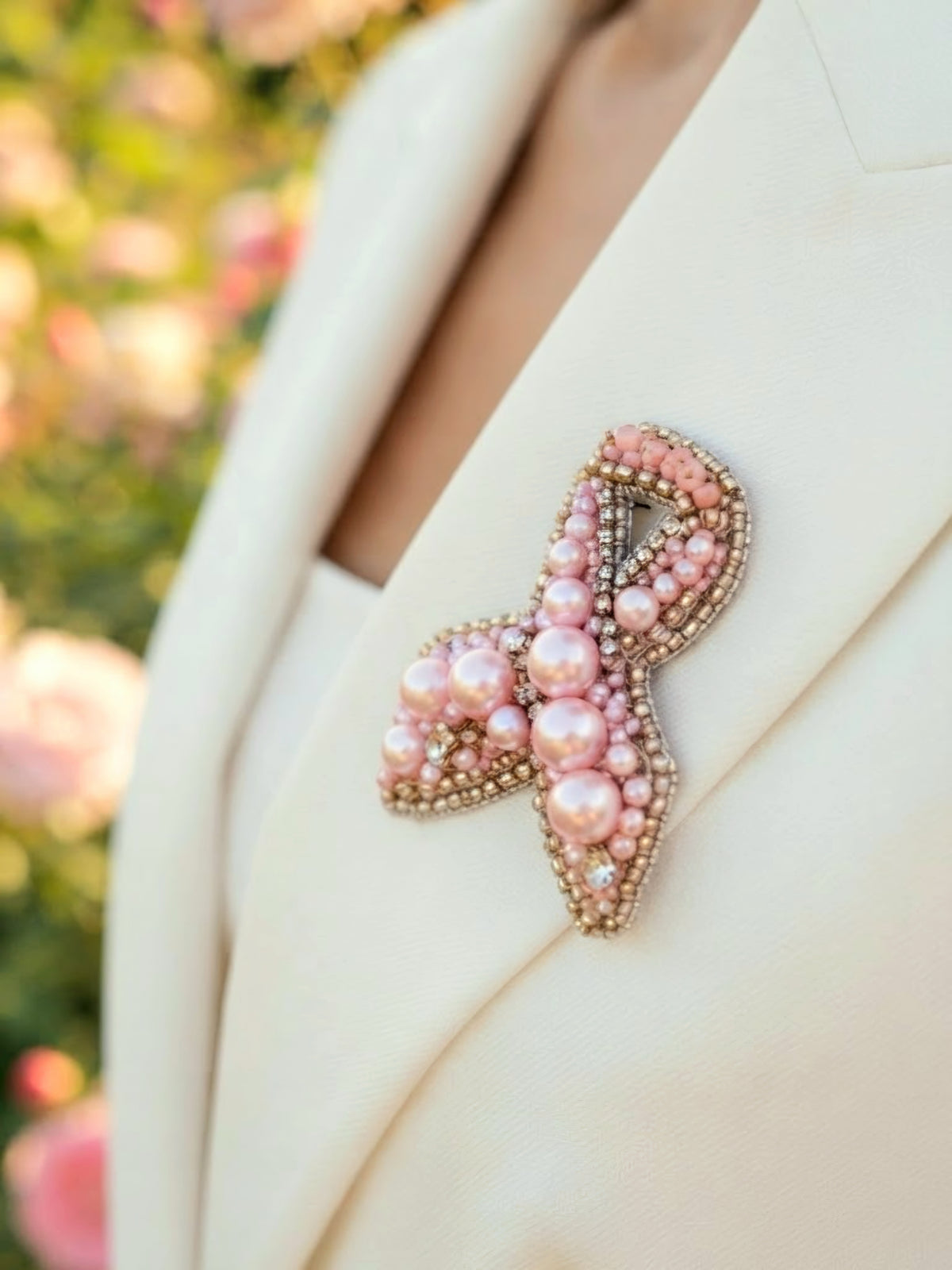 Pink Ribbon Brooch