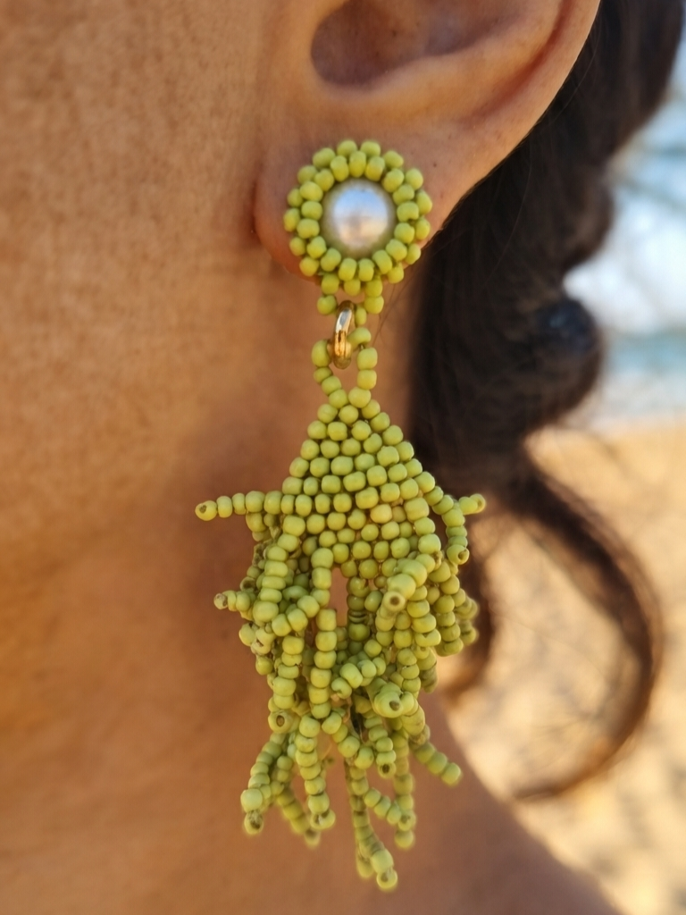 Pendientes de Perlas Corales.