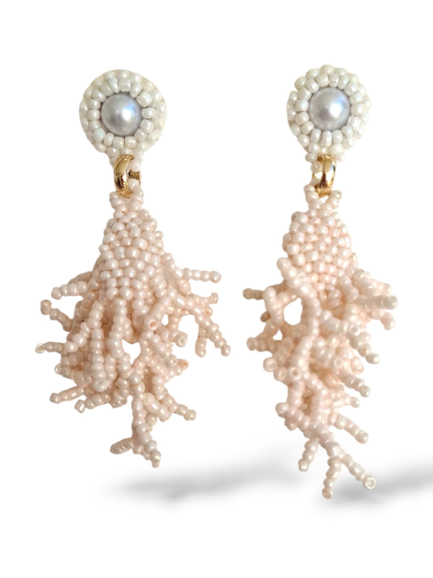 Coral Reef Pearl Statement Earrings