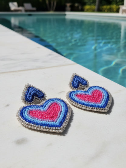 Pendientes Corazones de Acuarela