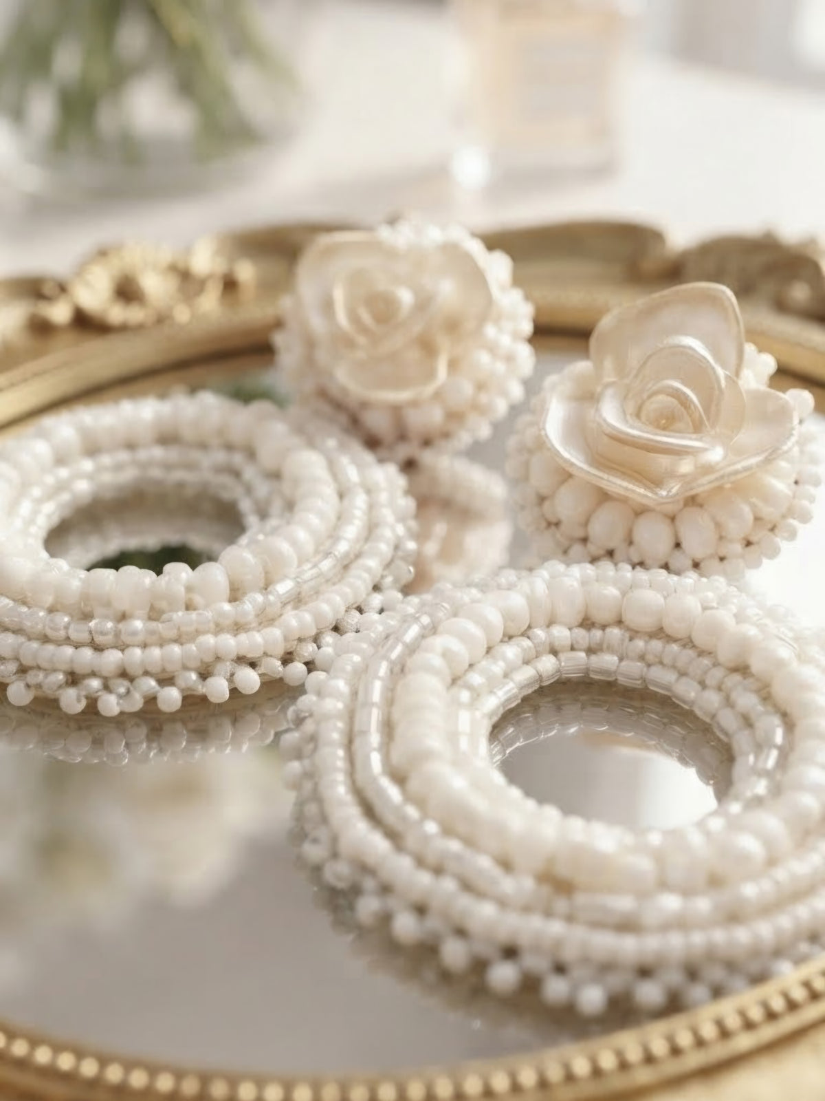 Aura Hoops Flowers Earrings