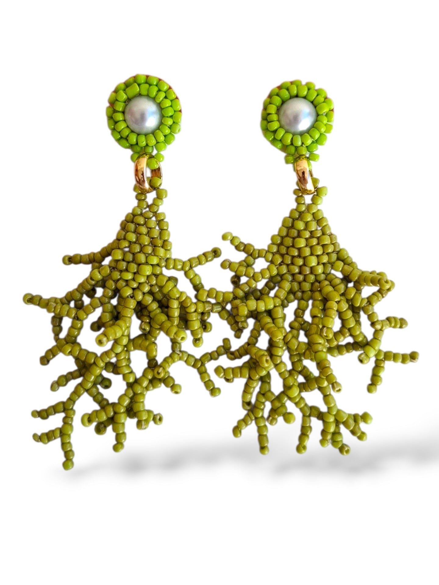 Coral Reef Pearl Statement Earrings