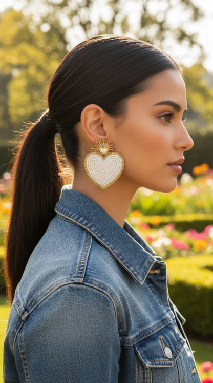 Pendientes de corazones de Venus