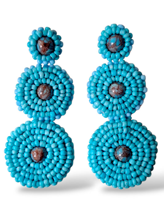 Pendientes de Verano Luna Turquesa