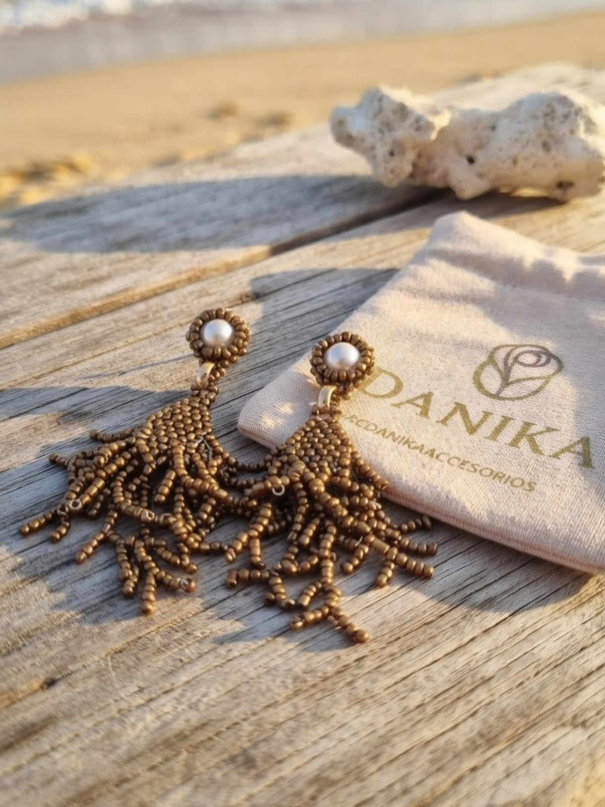 Coral Reef Pearl Statement Earrings