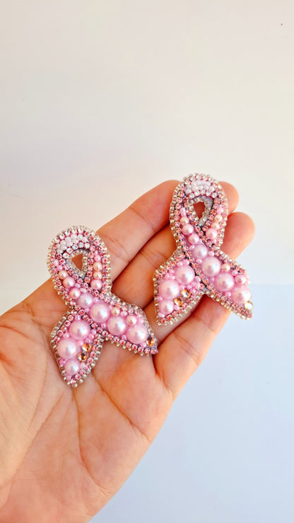 Pendientes de Lazo Rosa