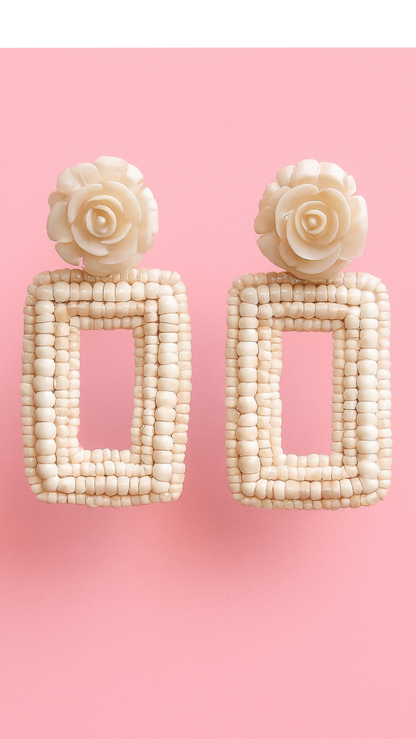 Pendientes de flores de quetzal