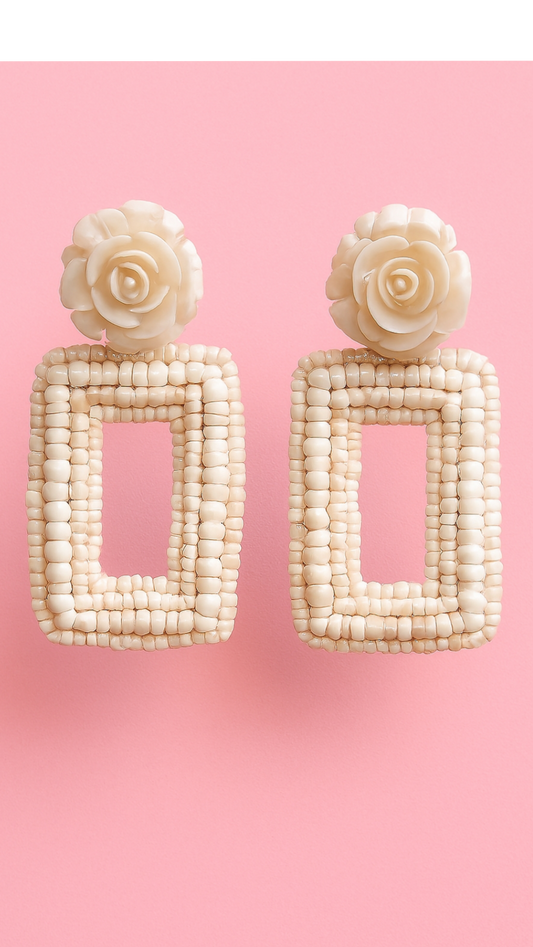 Pendientes de flores de quetzal