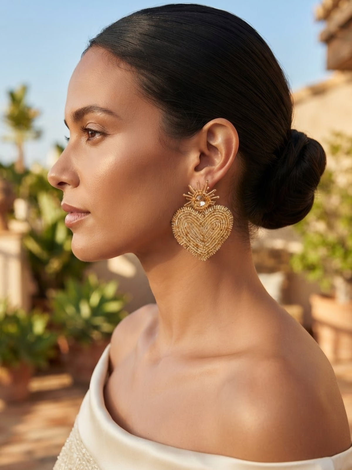 Pendientes de corazones de Venus